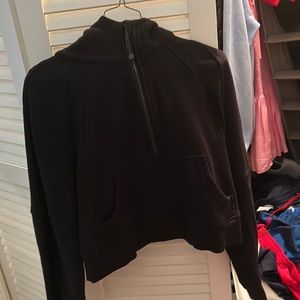 half zip scuba black size 2